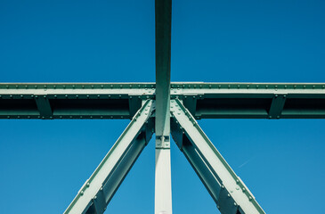 Riveted truss of a bridge