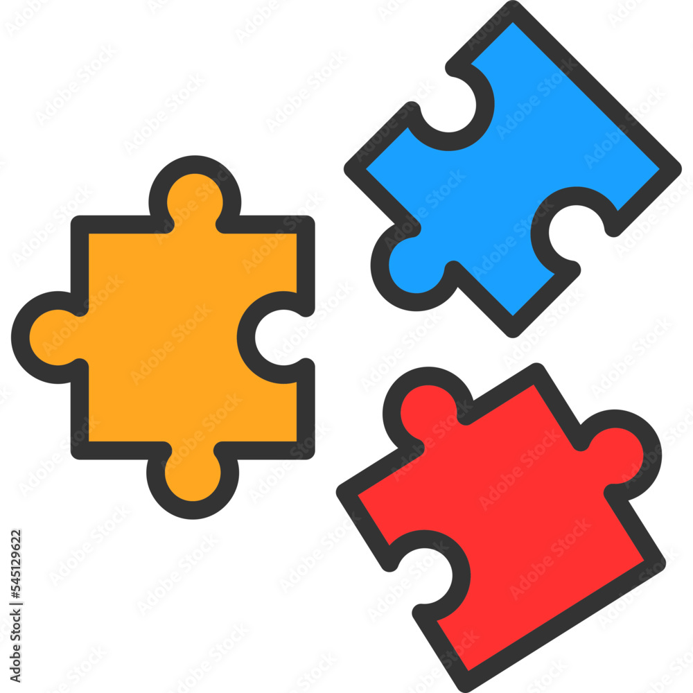 Wall mural puzzle icon