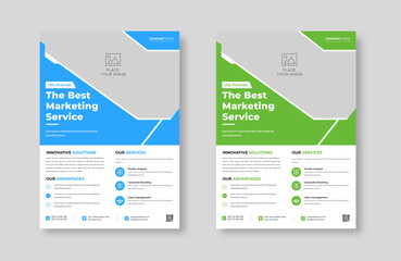 Creative corporate trendy unique business professional marketing agency modern simple leaflet flyer design for attractive business poster layout, business minimal abstract advertising vector template.