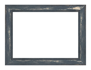 Dark wood frame isolated or picture frame on white background. Object with clipping path