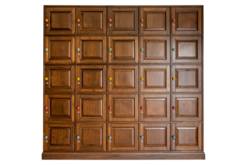 Wooden locker.