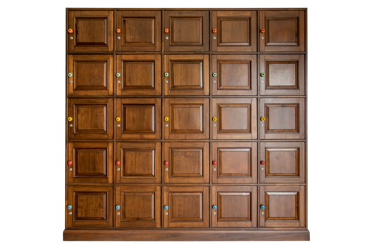 Wooden locker.