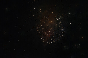 fireworks on a black background	