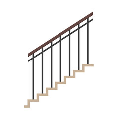 Railing stair vector. wallpaper. free space for text. railing vector.