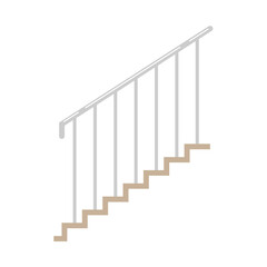 Railing stair vector. wallpaper. free space for text. railing vector.