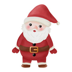 Christmas Watercolor Santa,Cute Santaclaus,Ornaments,Decoration Clipart