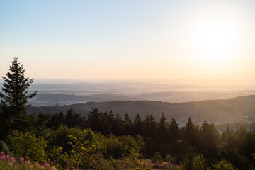sunrise in the mountains