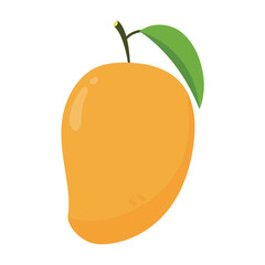 Mango vector. Mango on white background. logo design. Mango cartoon vector.