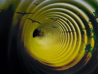 tunnel in the forest,background image abstract fantasy