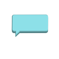 blue chat icon 3d illustration