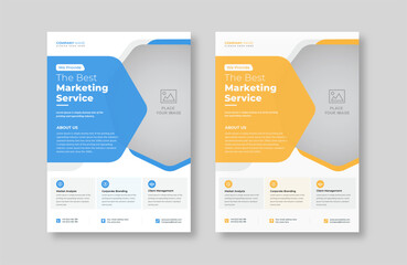 Creative corporate trendy unique business professional marketing agency modern simple leaflet flyer design for attractive business poster layout, business minimal abstract advertising vector template.