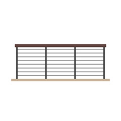 Balcony cartoon vector. Railing vector. Fence vector.
