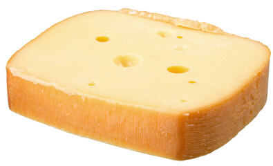 Thick Slice of Smoked Cheese - Isolated