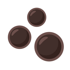 Tea pearl balls vector. wallpaper. black pearl.