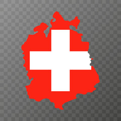 Zurich map, Cantons of Switzerland. Vector illustration.