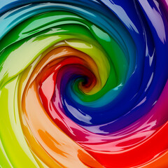 Rainbow Ink Swirling Vortex