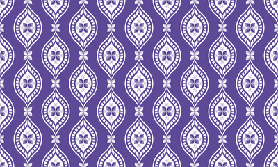 Ogee pattern in purple and white designed for fabric or paper printing