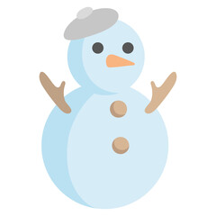 Cute pastel Christmas frosty snowman winter decoration