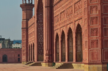 Badshahi Mosque, - June, 25, 2018: Lahore, Pakistan. Also Emperors Mosque, was built in 1673 by the...