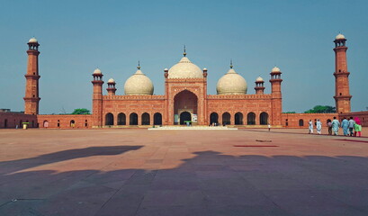 Badshahi Mosque, - June, 25, 2018: Lahore, Pakistan. Also Emperors Mosque, was built in 1673 by the...