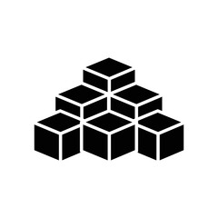 Sugar glyph icon illustration. suitable for sugar free icon. icon related to packaging. Simple vector design editable. Pixel perfect at 32 x 32