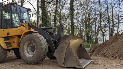 construction site excavator

