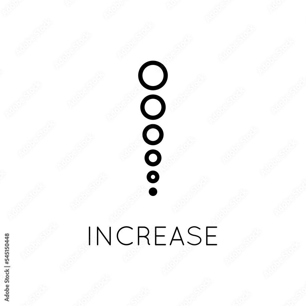 Poster increase vector icon. vector sign in simple style isolated on white background.