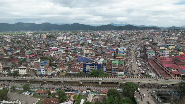 Aerial Shot Of Imphal Bridge In Highway Manipur, India