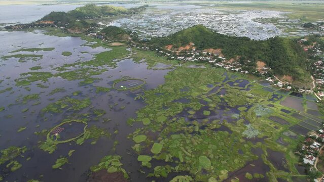 Loktak Lake is a freshwater lake in Northeast India. The lake is located in Imphal, India