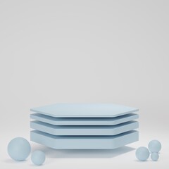 3d rendering display product abstract minimal scene with geometric podium platform. stand for cosmetic products. Stage showcase on pedestal 3d studio.