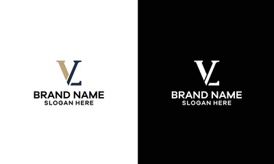 Alphabet letters monogram icon logo VL or LV