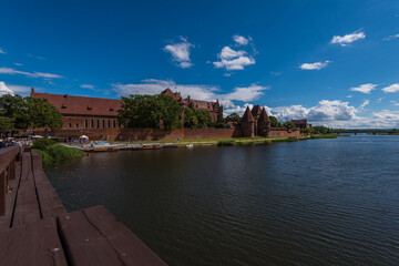 malbork castle over the river