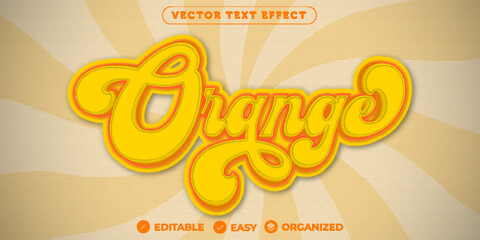Orange Text Effect,Fully Editable Font Text Effect
