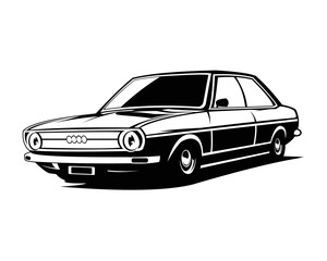 1970's classic japanese sports car isolated on white background side view. best for the car industry. vector illustration available in eps 10.