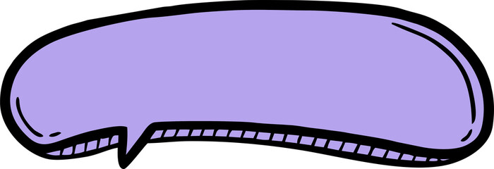 Comic speech bubble hand-drawn sketch in doodle style Vector illustration bubble chat, message element