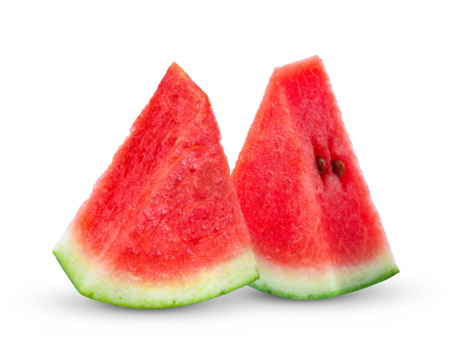 Sliced of watermelon isolated on transparent png - Powered by Adobe