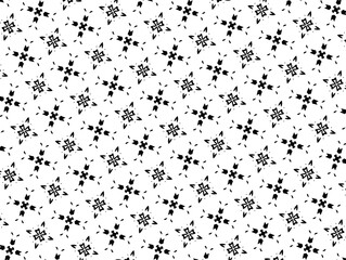 Ornament with elements of black and white colors.