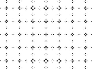 Ornament with elements of black and white colors.
