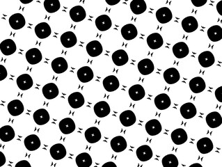 Ornament with elements of black and white colors.