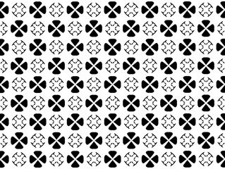 Ornament with elements of black and white colors.