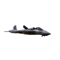 Fototapeta na wymiar Futuristic fighter jet isolated