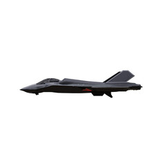 Fototapeta na wymiar Futuristic fighter jet isolated