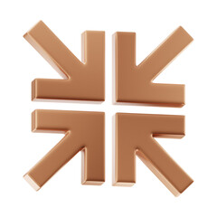 Obraz premium Premium arrow icon 3d rendering on isolated background