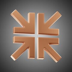 Obraz premium Premium arrow icon 3d rendering on isolated background