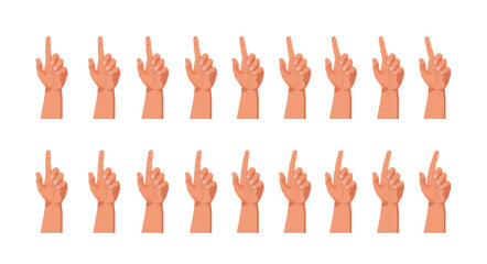 Finger wagging, movement phases set for animation
