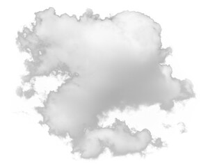 Obraz premium Isolated cutout of a cloud on a transparent background