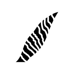 sansevieria leaf tropical glyph icon vector. sansevieria leaf tropical sign. isolated symbol illustration