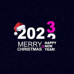 2023 Celebrating Christmas and Happy New Year event greeting wallpaper 