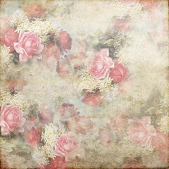 Vintage Pink Small Flowers 152