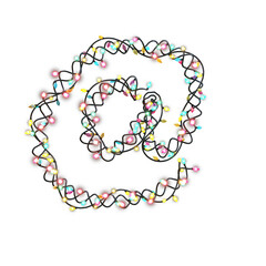  Colored Christmas Lights Letters typeface AT